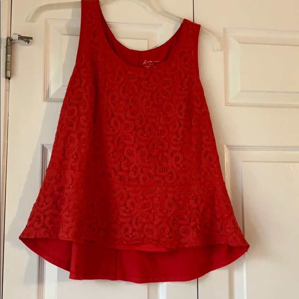 Lane Bryant Red, peplum top